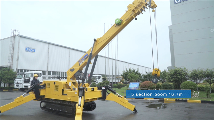 XCMG construction spider crane ZQS125-5 small spider lift